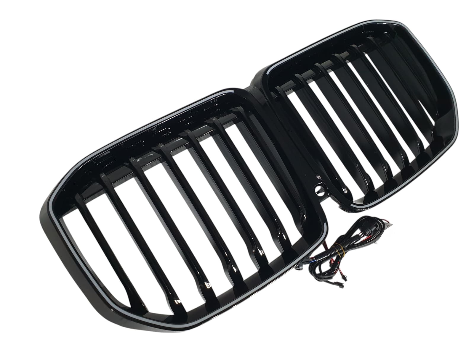 Ніздрі Чорний глянець LED (Iconic Glow) 1bar на BMW X7 G07 2018-2022 року 4