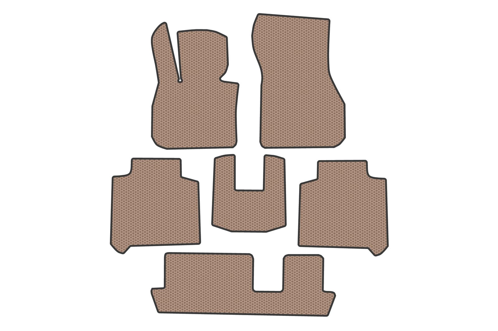 Гумові килимки Carsuit (3 ряди, Для F46, бежевий)