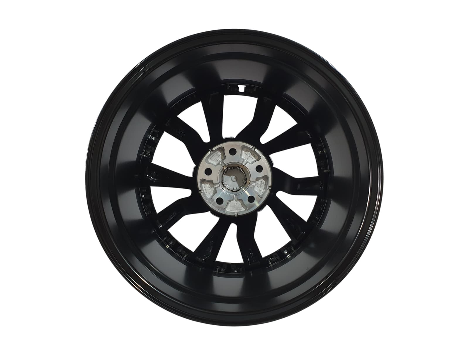 R18 Satin Black (одноширокі 8.5J ET38) на Tesla Model 3 2017-2022 року 3