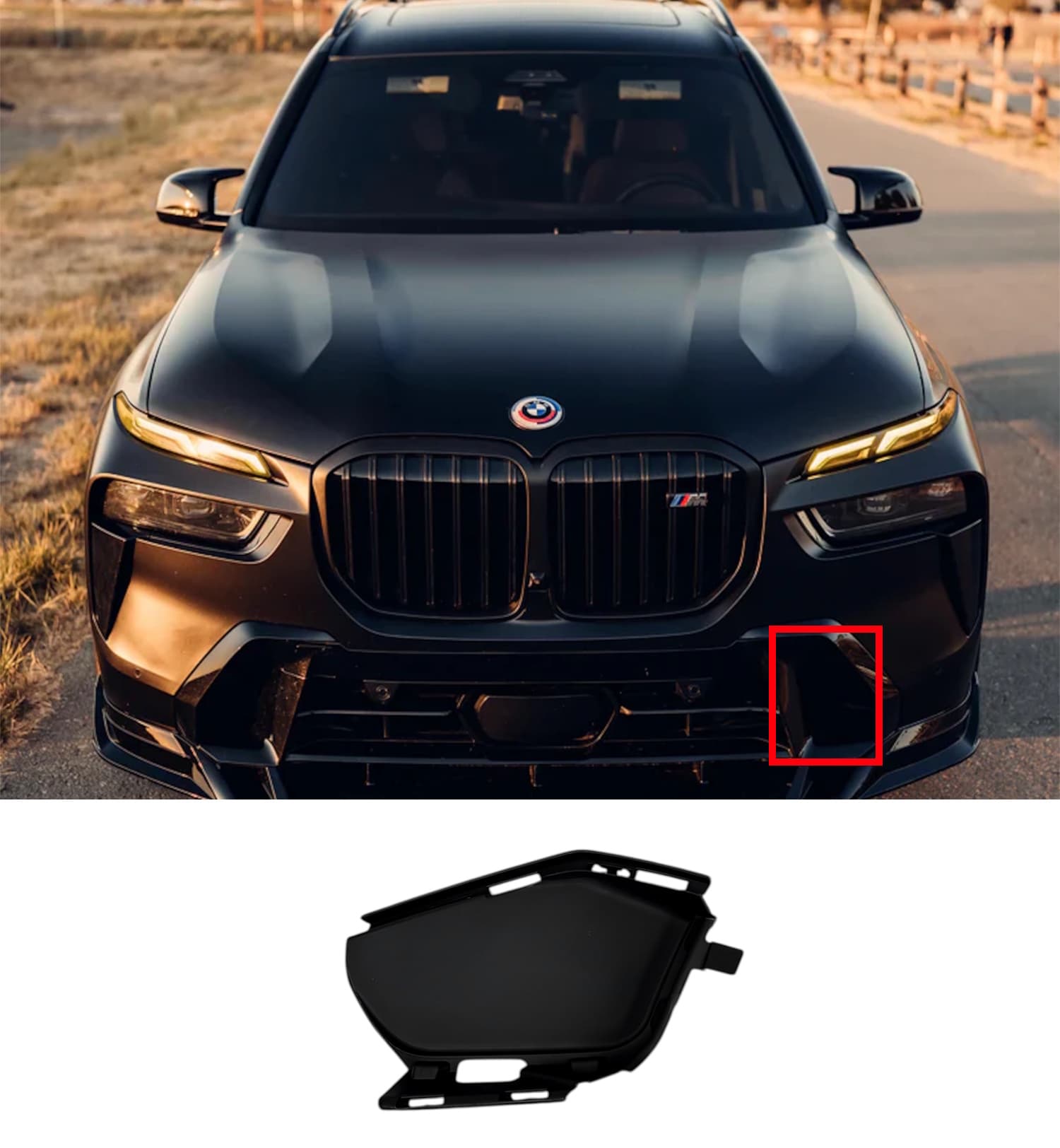 Накладки на бампер (заглушка LH повітропровіду) на BMW X7 G07 2022-2026 року