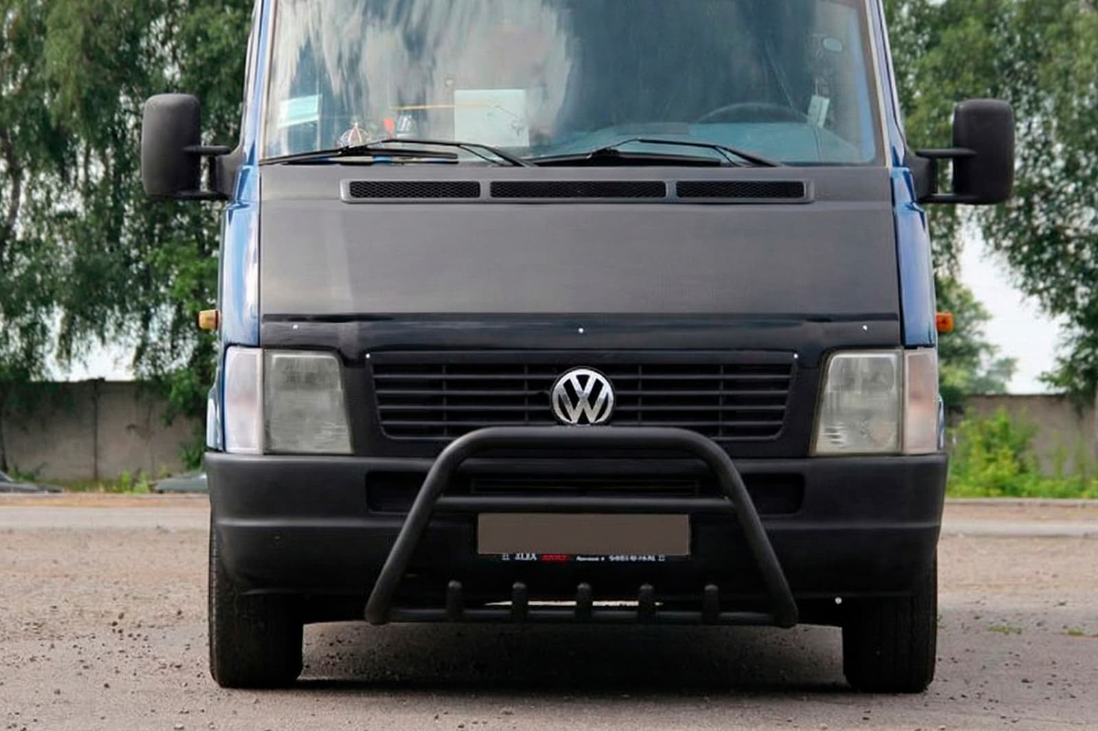 Кенгурятник WT003 Black (нерж)