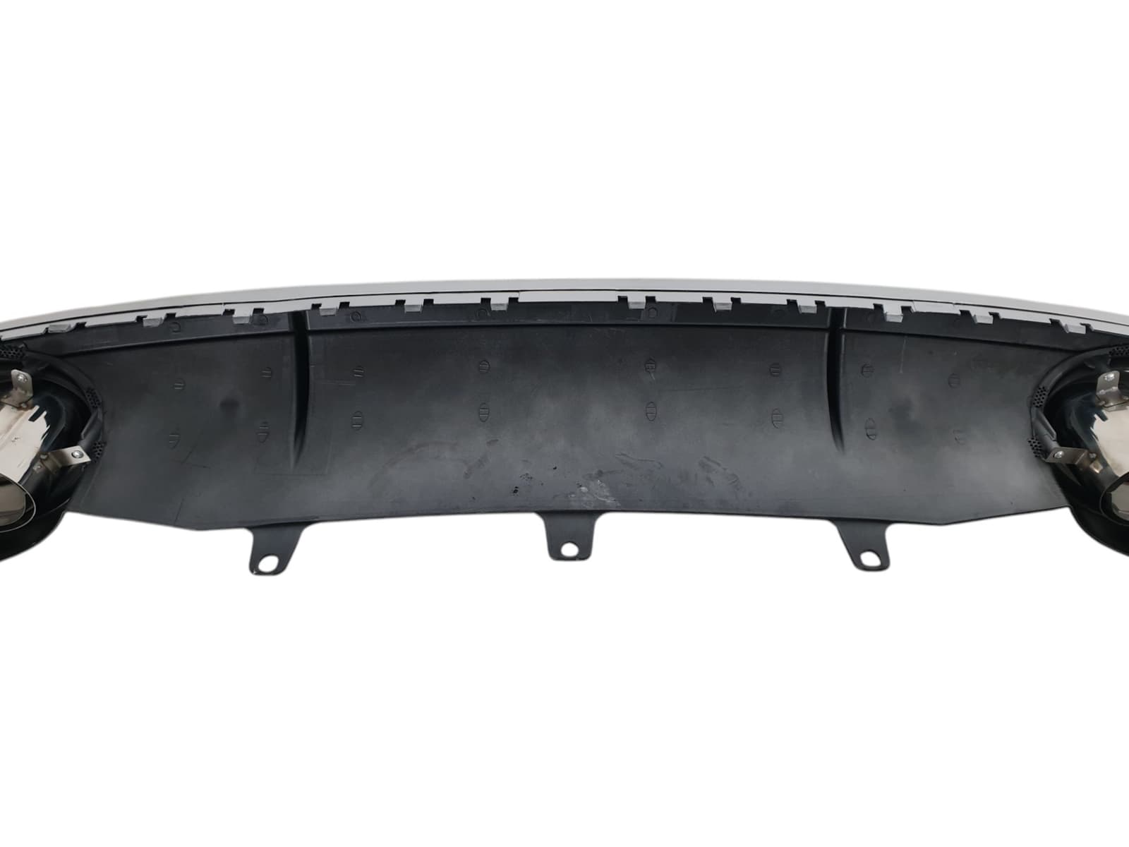 Дифузор (заднього бампера) Black Silver / Chrome Pipe (в стилі RS7) на Audi A7 4G 2010-2014 року 4