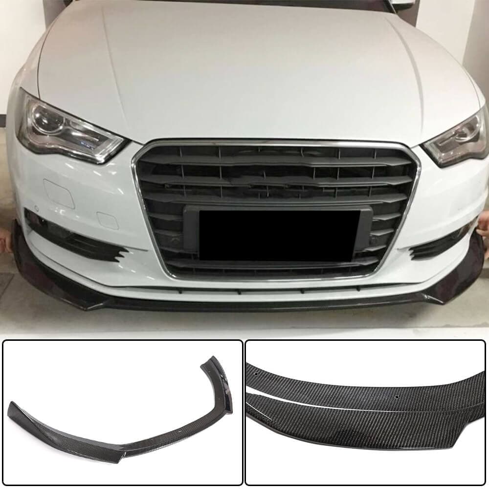 Накладка на передній бампер Lip V1 (для Base 2012-2016 Sedan, Карбон)