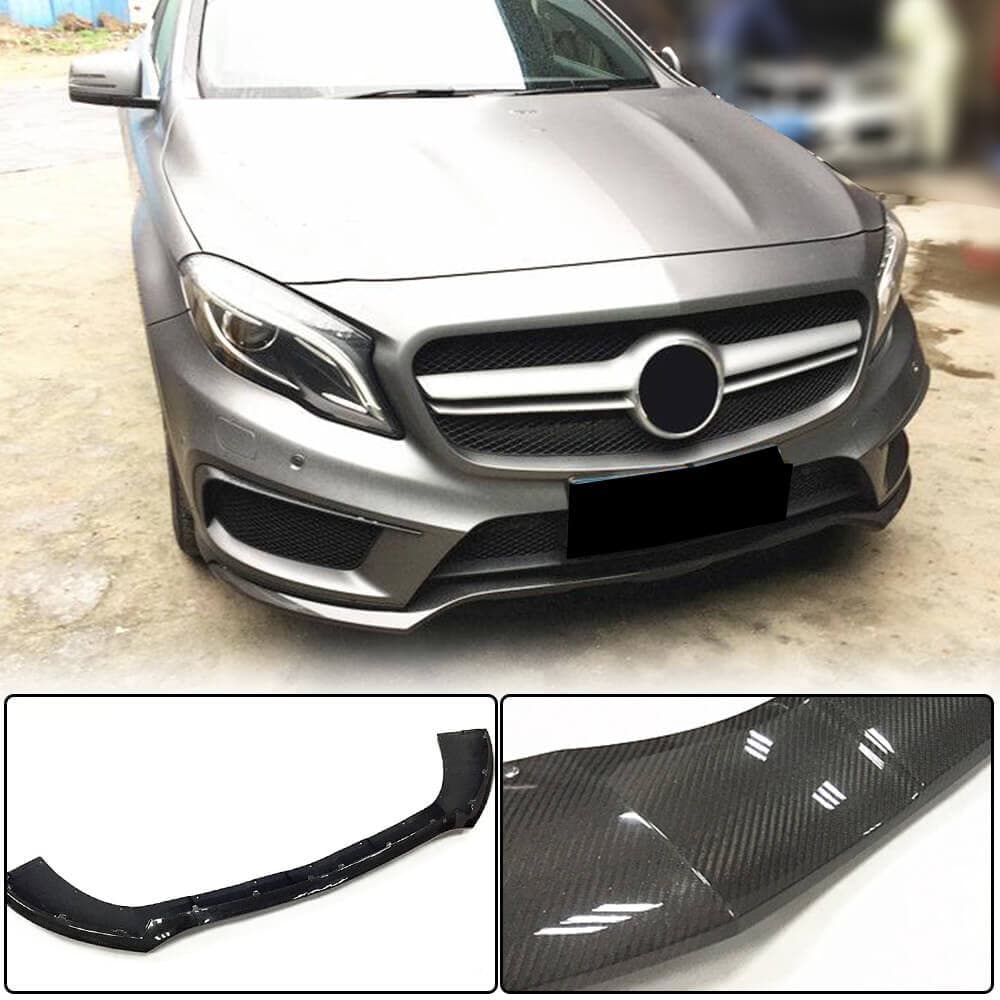 Накладка на передній бампер Lip (для GLA45 AMG 2013-2016, Карбон)