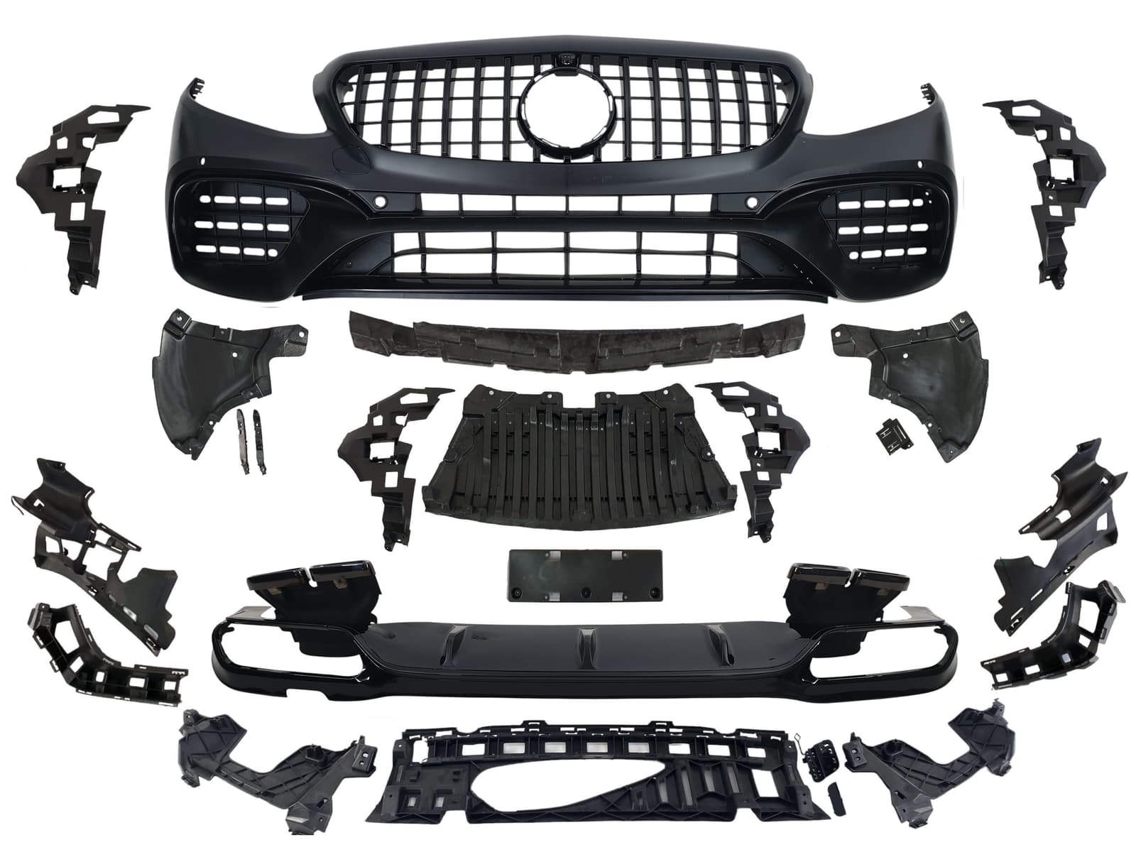Комплект обвісів (стиль AMG E63S) Body Kit Black на Mercedes-Benz E-Class W213 2016-2020 року