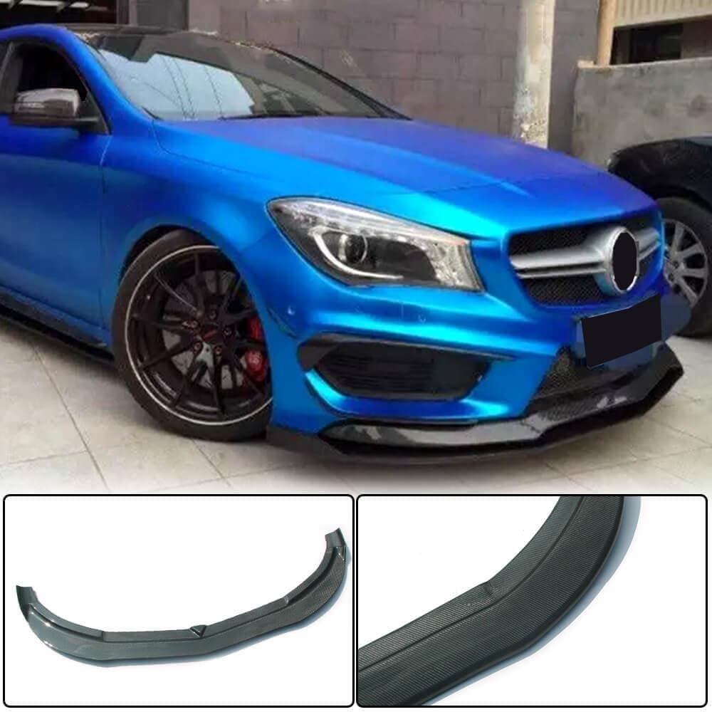 Накладка на передній бампер Lip (для CLA45 AMG SD 2013-2015, Карбон)