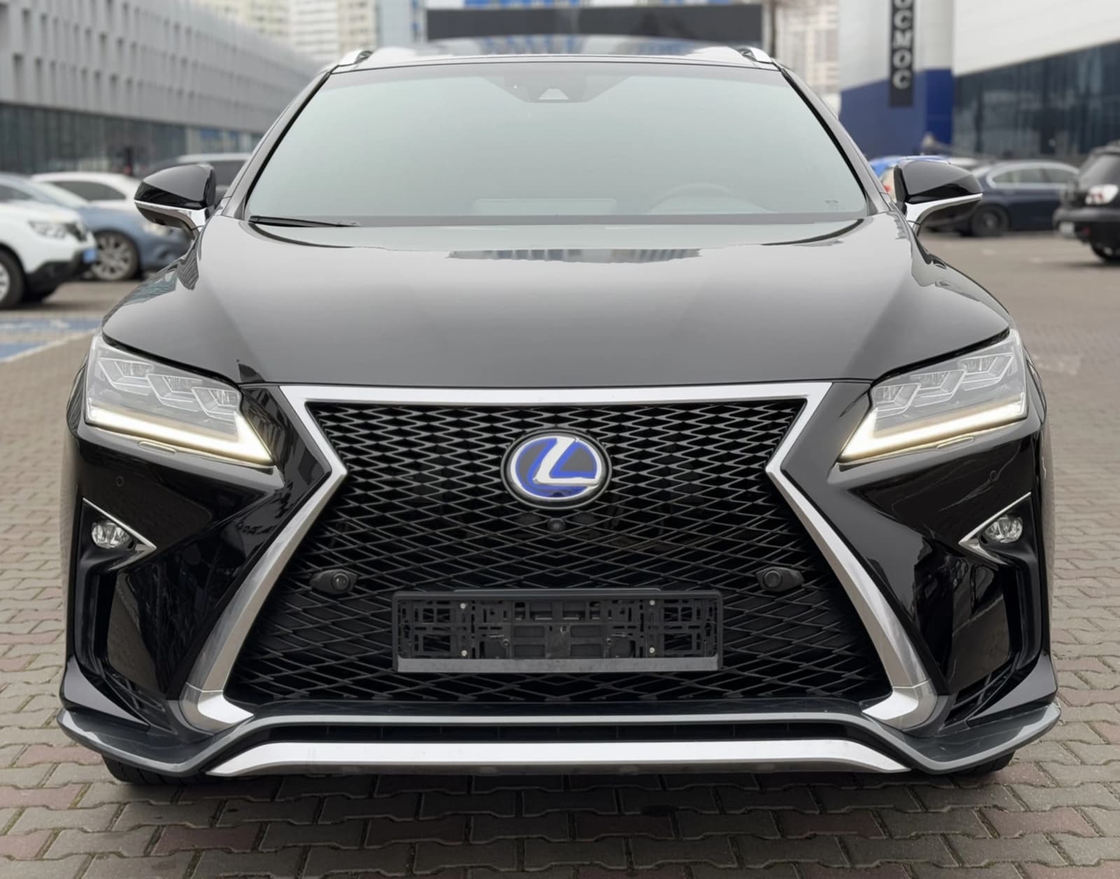 Решітка радіатора Black (стиль F-Sport) на Lexus RX 2015-2019 року 5