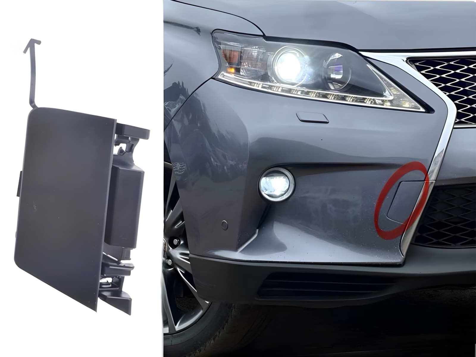 Заглушка буксира для бампера F-SPORT Lexus RX 2012-2015 права сторона 5212748917