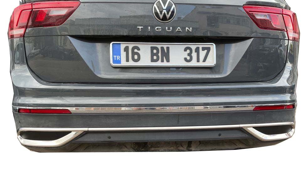 Накладки імітація вихлопних насадок 2020+ (3 шт, нерж) Carmos - Турецька сталь 2