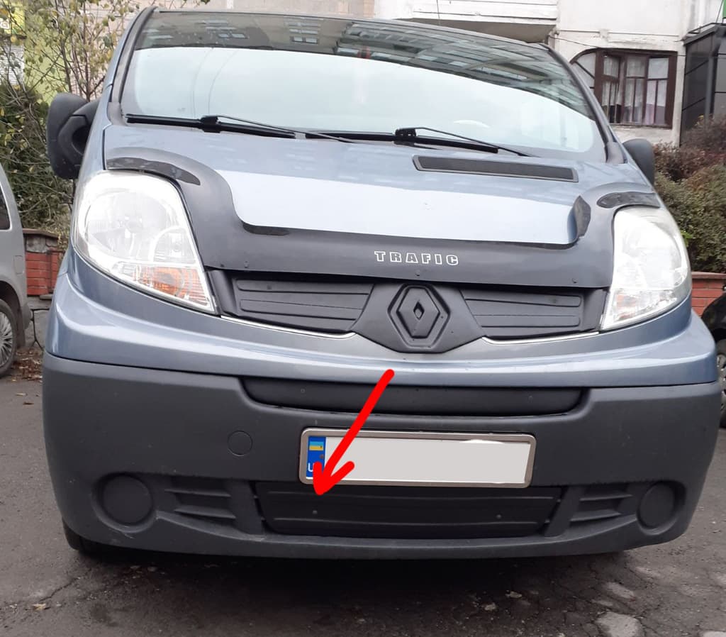 Зимова нижня накладка на решітку (під номером) 2001-2007, Матова