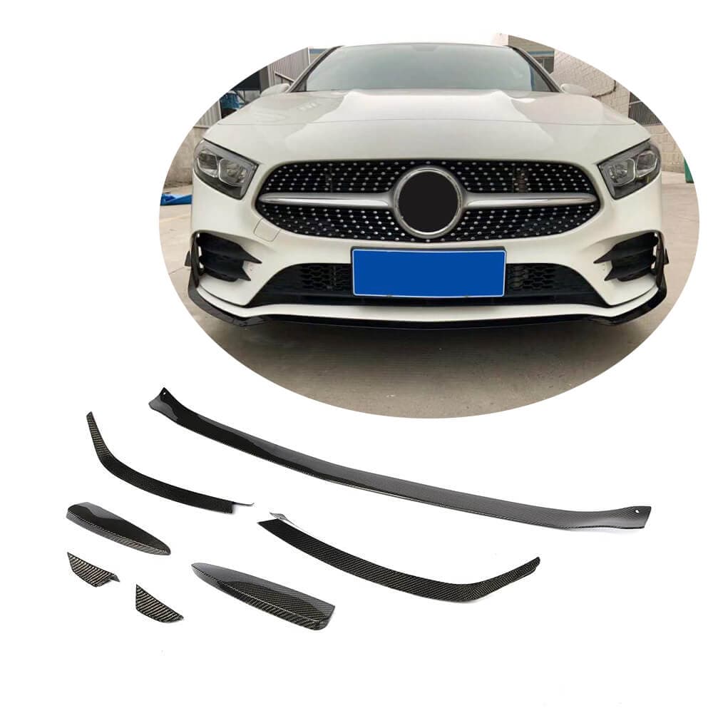 Накладка на передній бампер Lip V1 (для AMG-Line SD 2018-2021, Карбон)