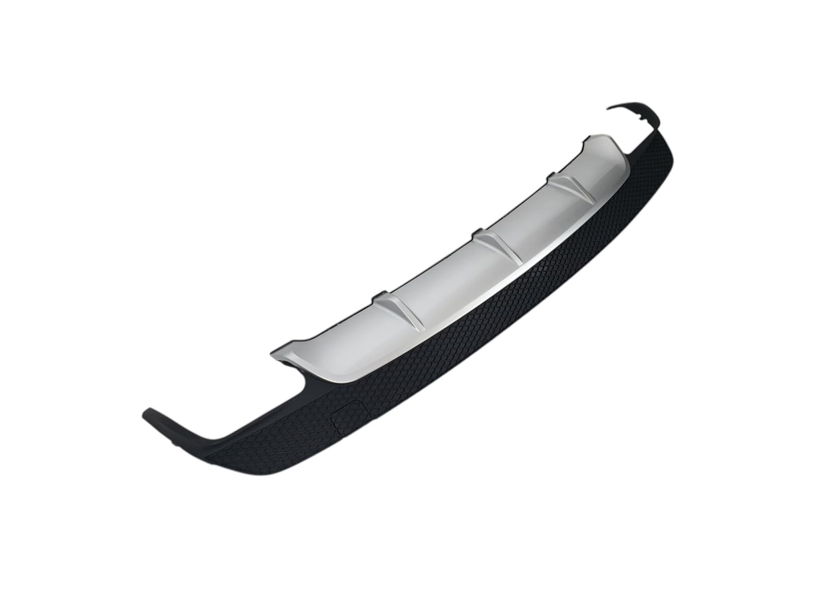 Дифузор (заднього бампера) Silver Black / Chrome Pipe (стиль CLA45 AMG) на Mercedes-Benz CLA-Class C117 2013-2017 року 3