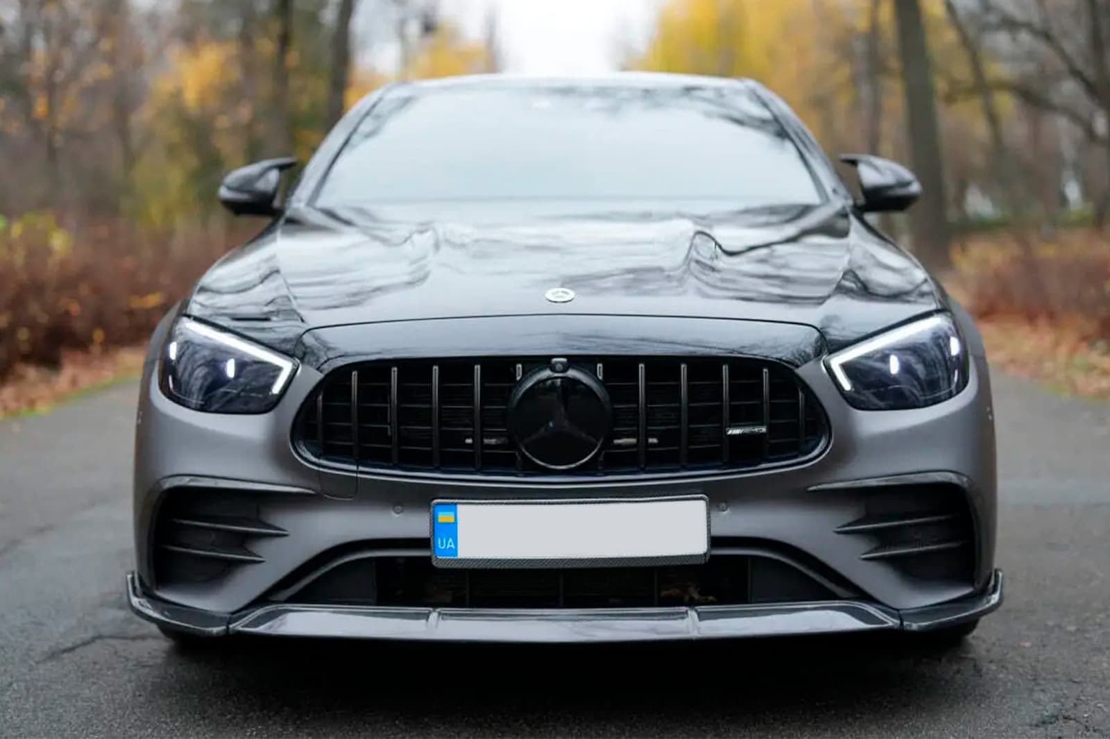 Накладка на передній бампер Lip (для AMG-Line 2020-2023, Карбон)