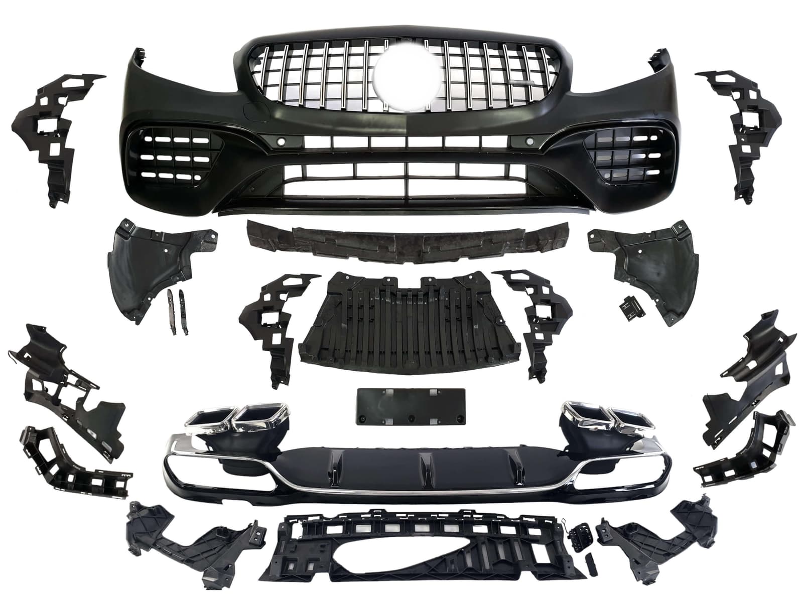 Комплект обвісів (стиль AMG E63S) Body Kit Chrome на Mercedes-Benz E-Class W213 2016-2020 року