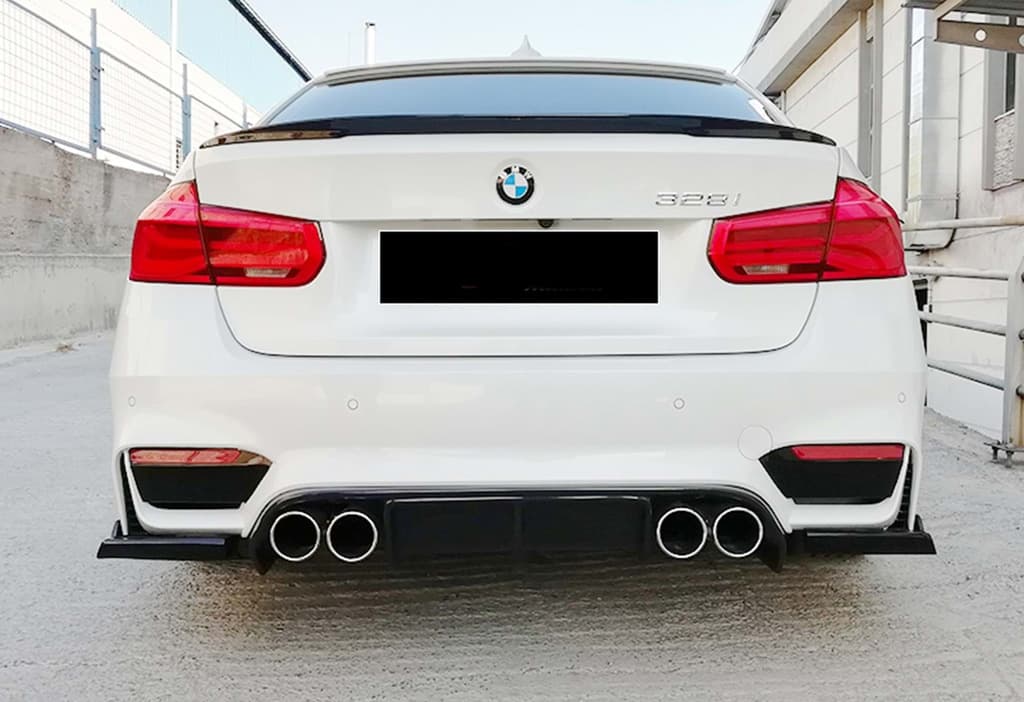 Задній дифузор V-6 (для M3, чорний глянець)