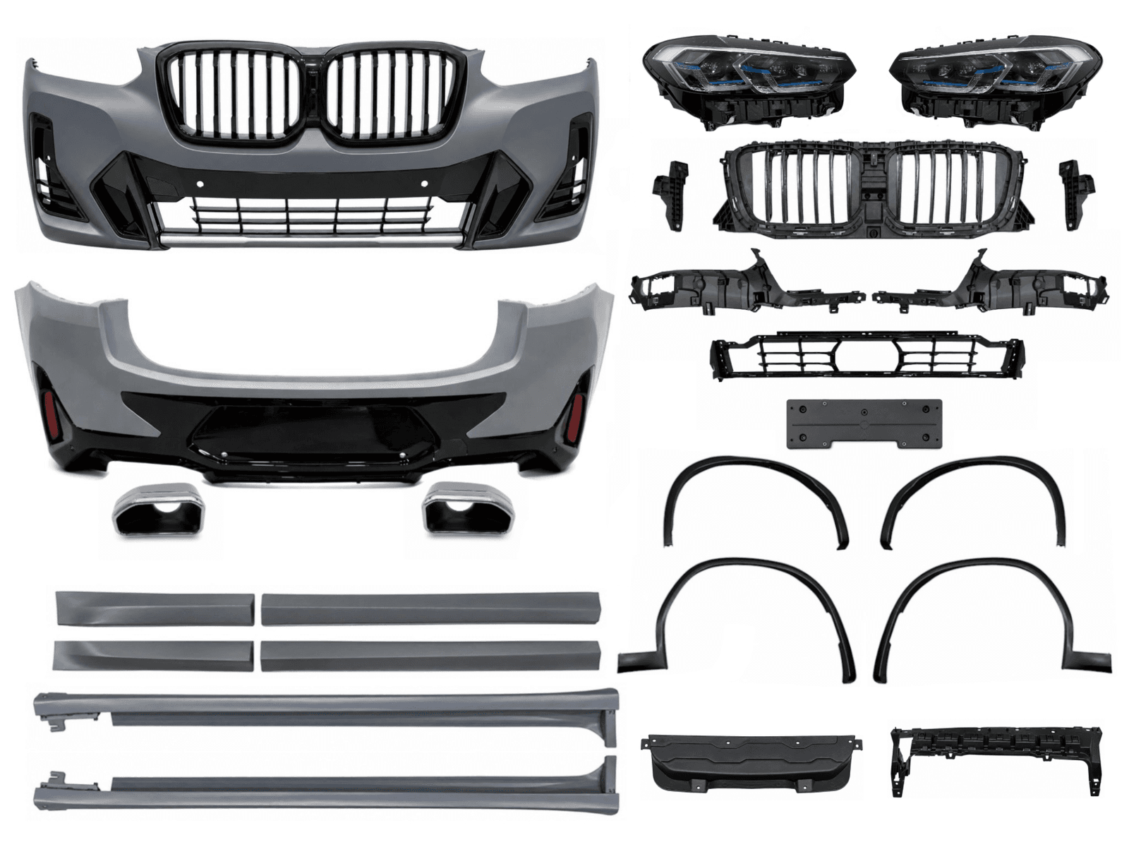 Рестайлінг комплект обвісу M paket LCI 2022+ для BMW X4 G02 2018-2021
