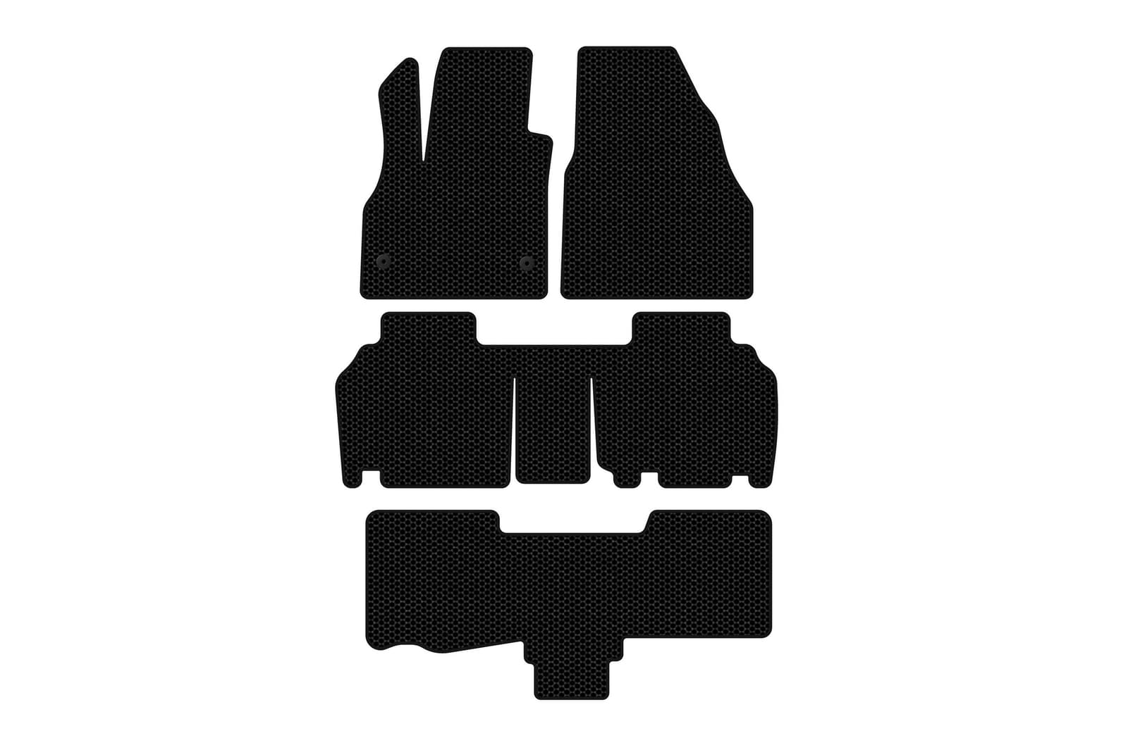 Гумові килимки Carsuit (3 ряди, 5-ти дверний/7-місний, чорні)
