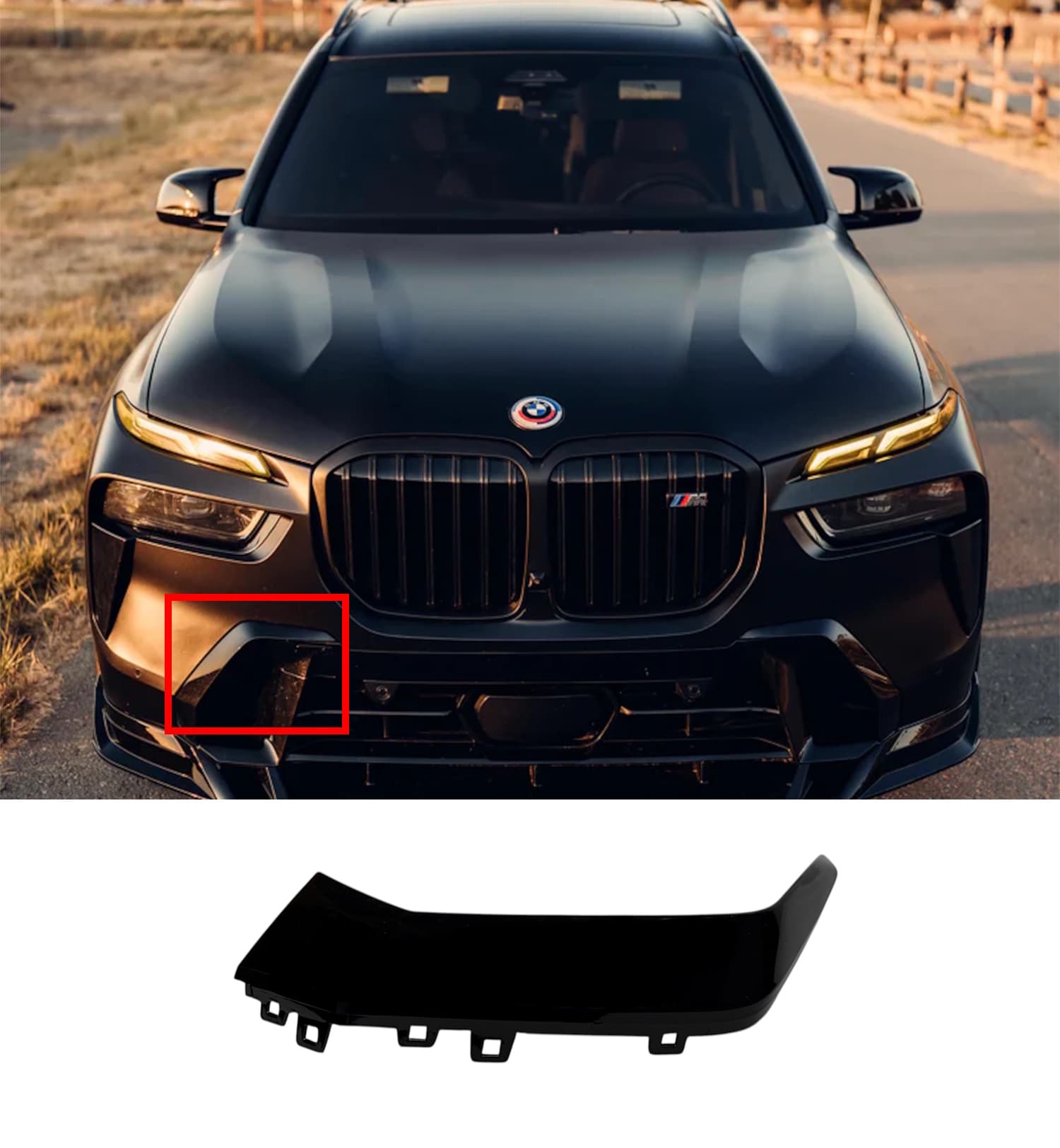 Накладки на бампер (накладка переднього бампер RH) на BMW X7 G07 2022-2026 року