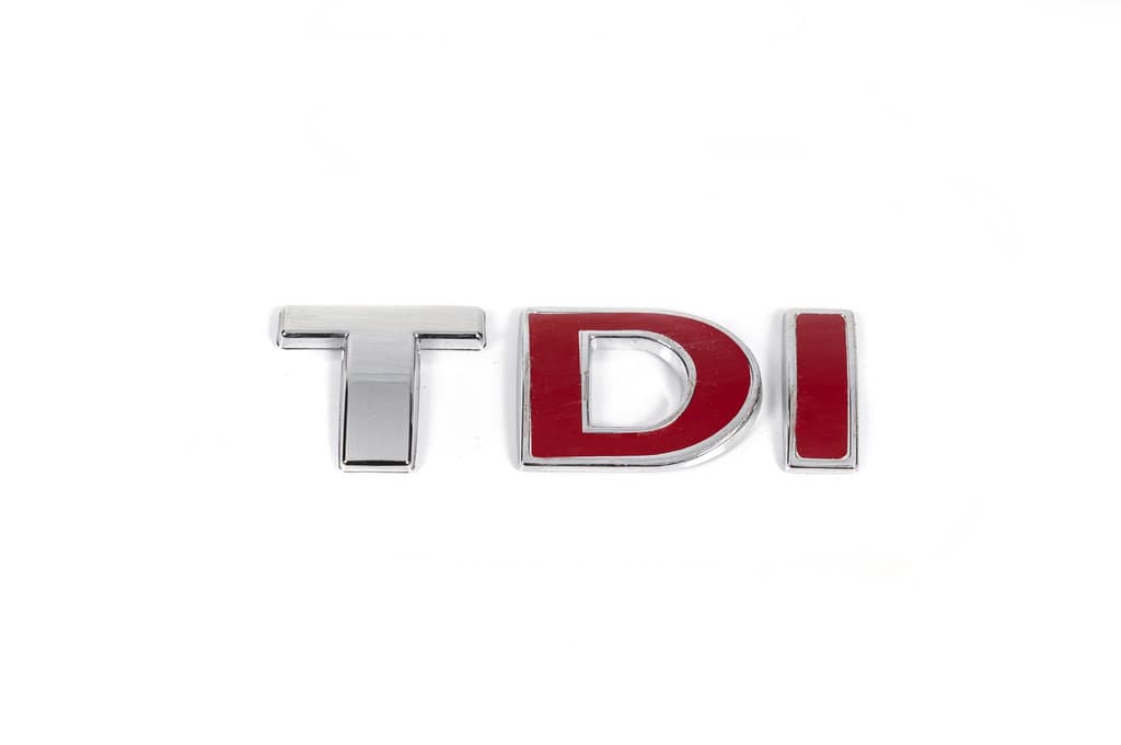 Напис Tdi Під оригінал, Всі букви хром 2
