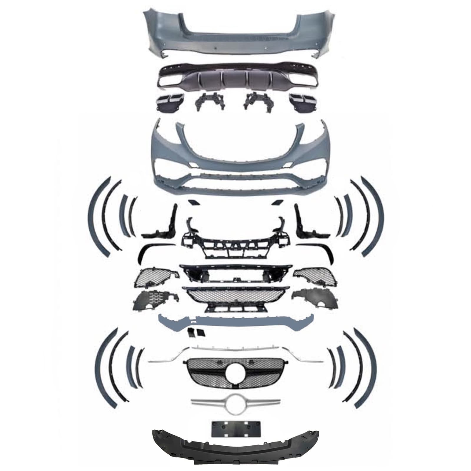 Комплект обвісу GLE63 AMG Mercedes Benz GLE class W166 2015-2018