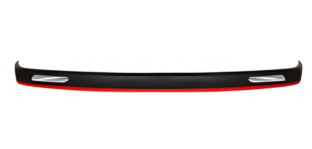 Універсальна передня Lip накладка Red V-1 (ABS, чорний глянець)