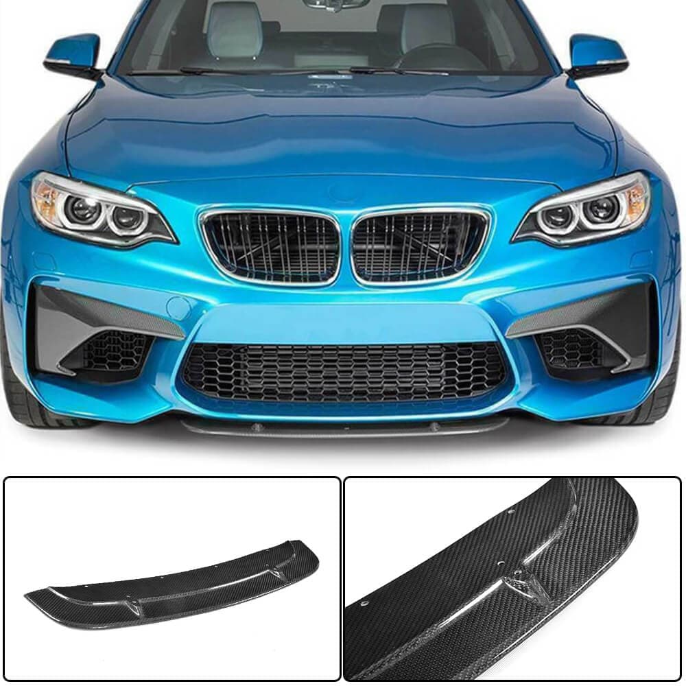 Накладка на передній бампер Lip V7 (для F87 M2/M2C, Карбон)