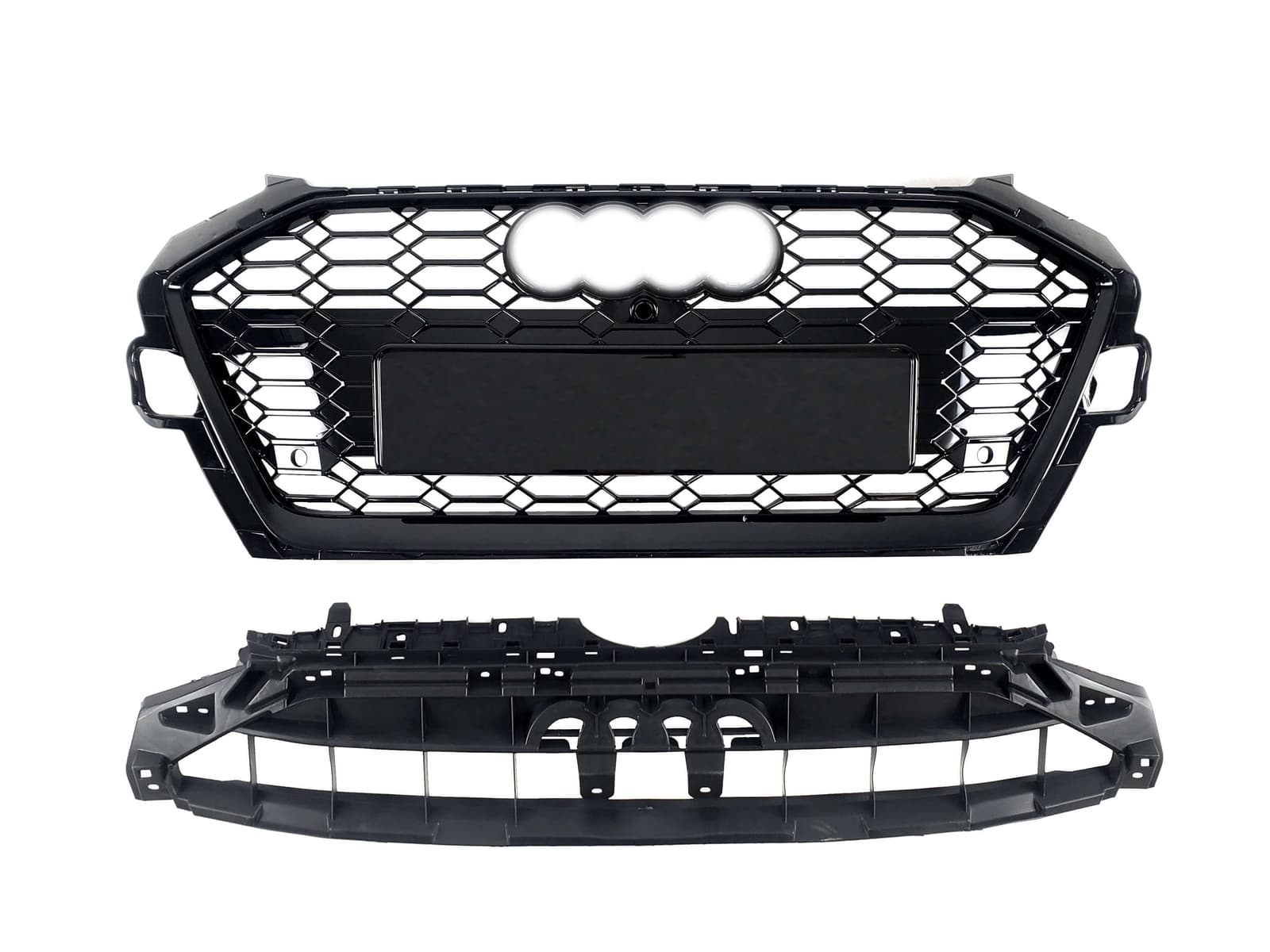 Решітка радіатора Full Black (стилі RS4) на Audi A4 B9 2019-2023 року