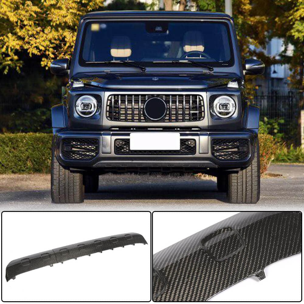 Накладка на передній бампер V1 (для G63 AMG, Сухий карбон)