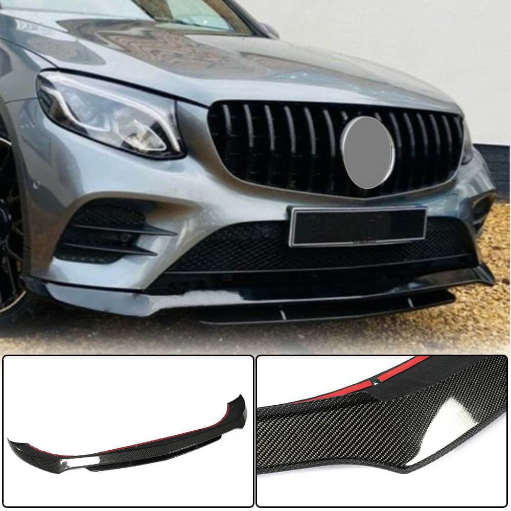 Накладка на передній бампер Lip (для AMG-Line/GLC43 AMG, Карбон)