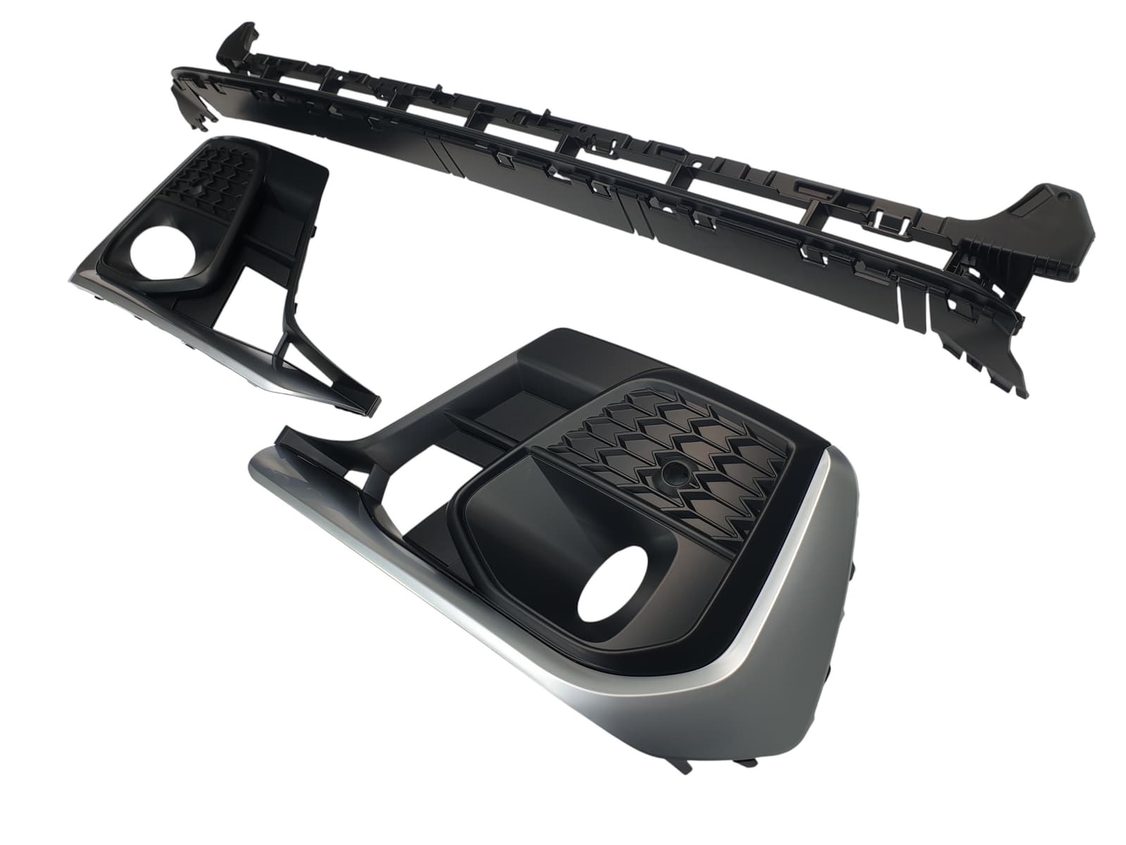 Решітки в бампер Silver Black на Audi A8 D5 2021-2026 року 2