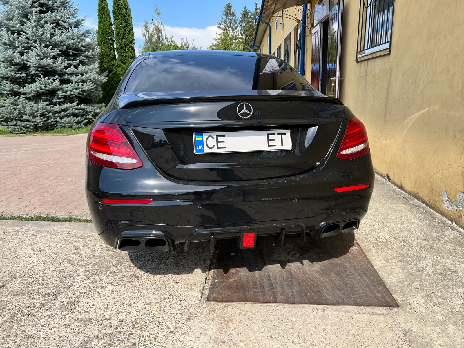 Спойлер Чорний глянець (седан) на Mercedes-Benz E-Class W213 2016-2020 року 5