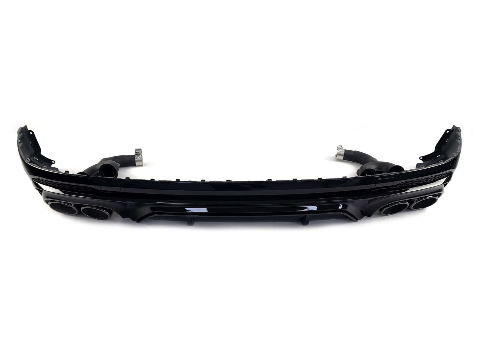 Дифузор (заднього бампера) Full Black / Black Pipe (в стилі SQ5) на Audi Q5 80A 2016-2020 року 5