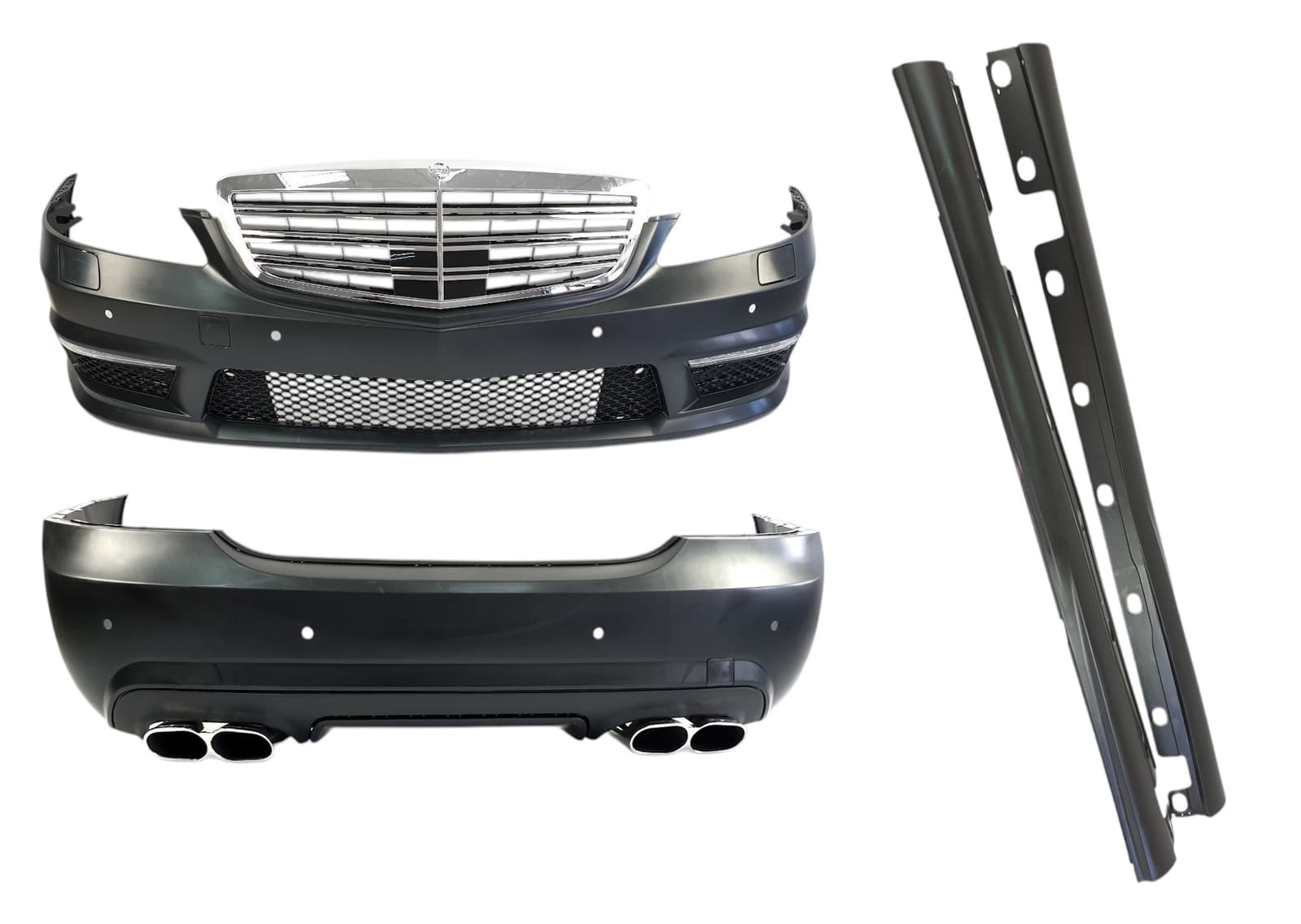 Комплект обвісів (стиль S65) на Mercedes-Benz S-Class W221 2009-2013 року