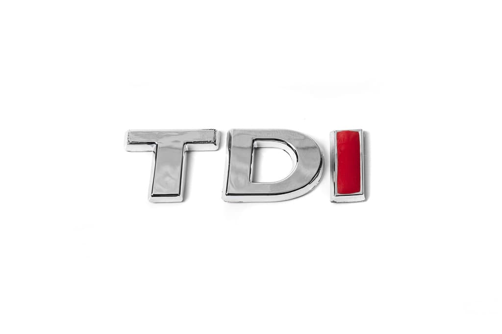 Напис TDI (під оригінал) TD-хром, I-червона
