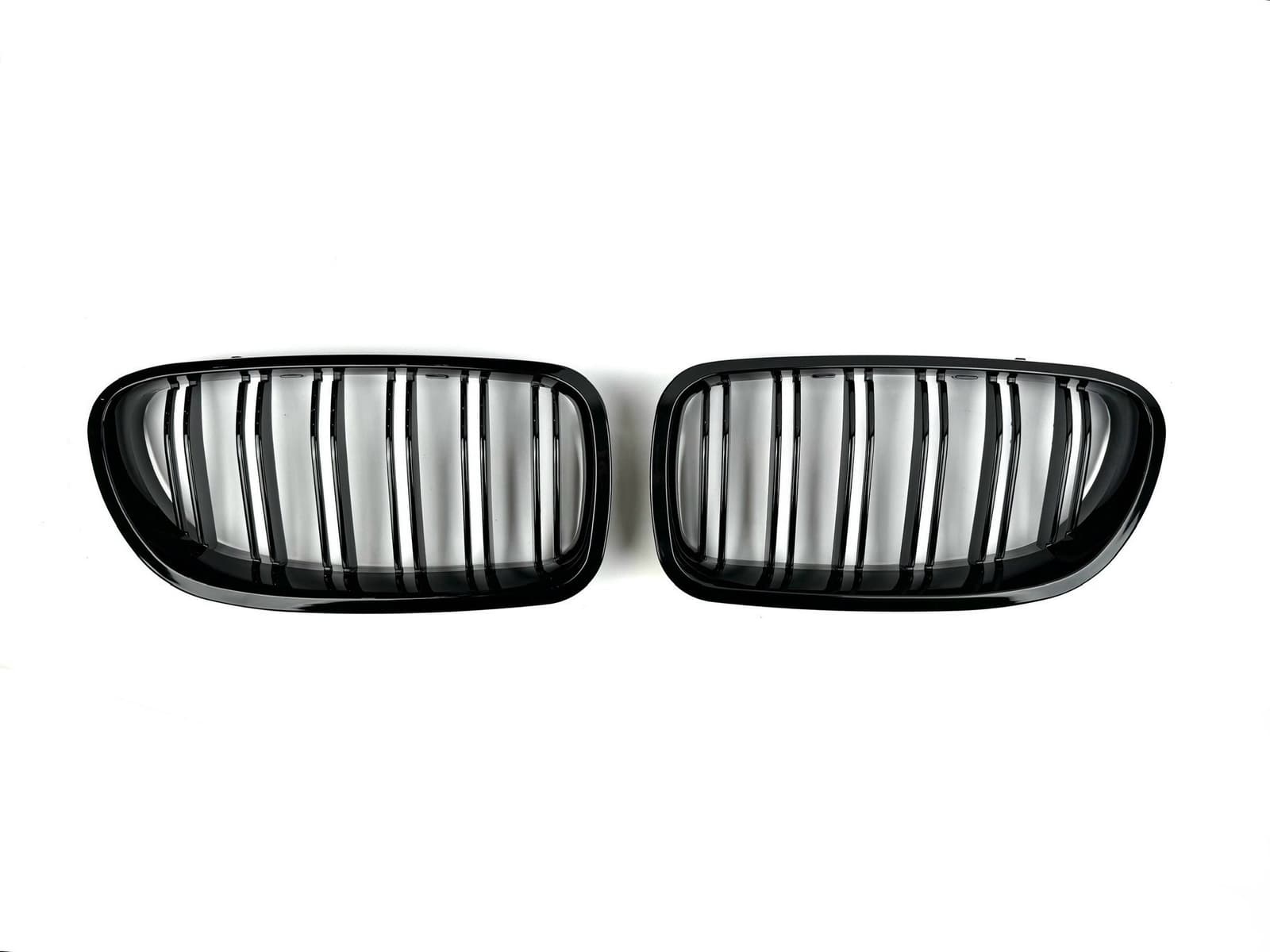 Решітки радіатора ніздрі M5 стиль BMW 5 series F10 F11, чорний глянець 2шт.