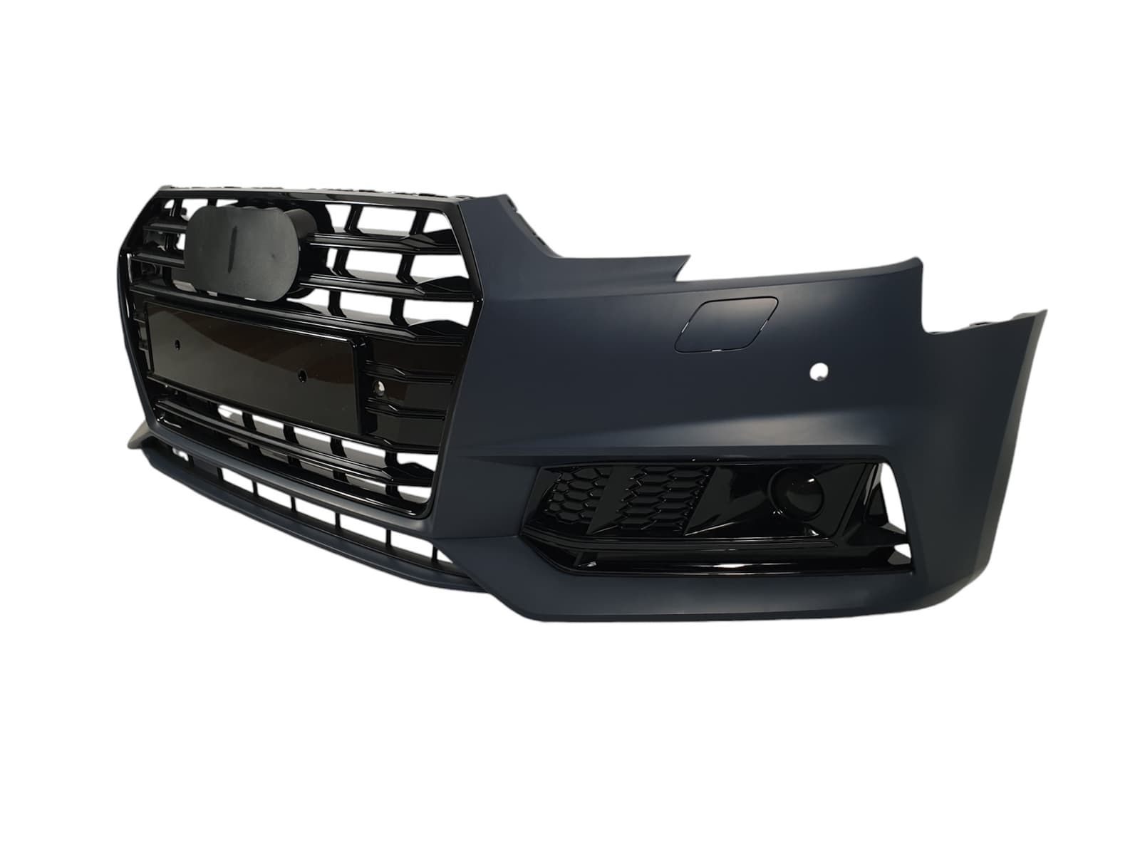 Передній бампер (стиль S4) під дистронік на Audi A4 B9 2015-2019 року 3