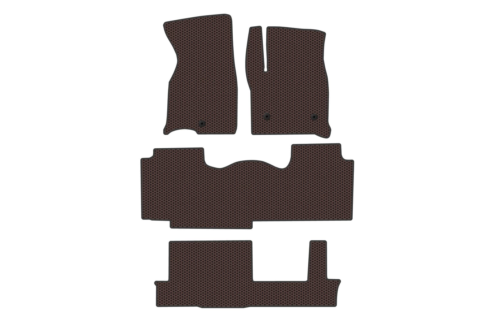 Гумові килимки Carsuit (3 ряди, Коричневий)