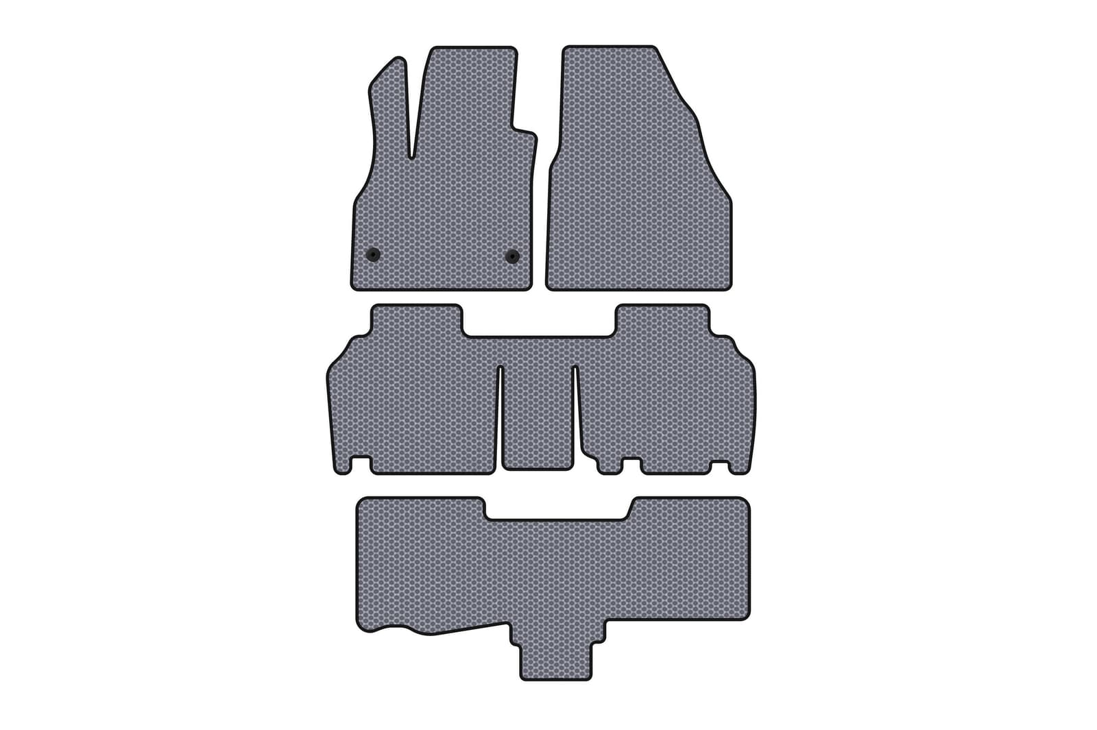 Гумові килимки Carsuit (3 ряди, 5-ти дверний/7-місний, сірий)
