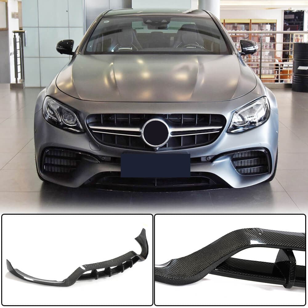 Накладка на передній бампер Lip V2 (для E63 AMG 2016-2019, Карбон)