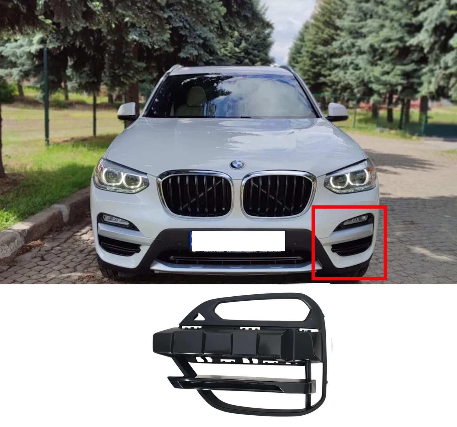 Решітки в бампер LH (X-Line) на BMW X3 G01 2018-2022 року