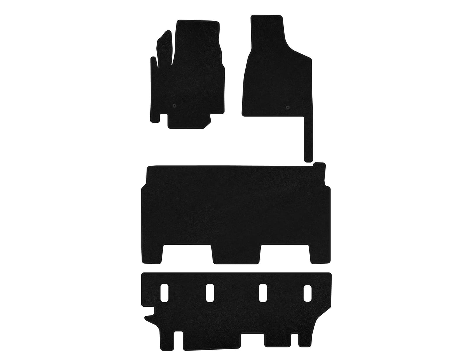 Килимки текстильні Classic (2008-2020, 3 ряди, 8-ми місний/Комплектація SXT, Чорний)