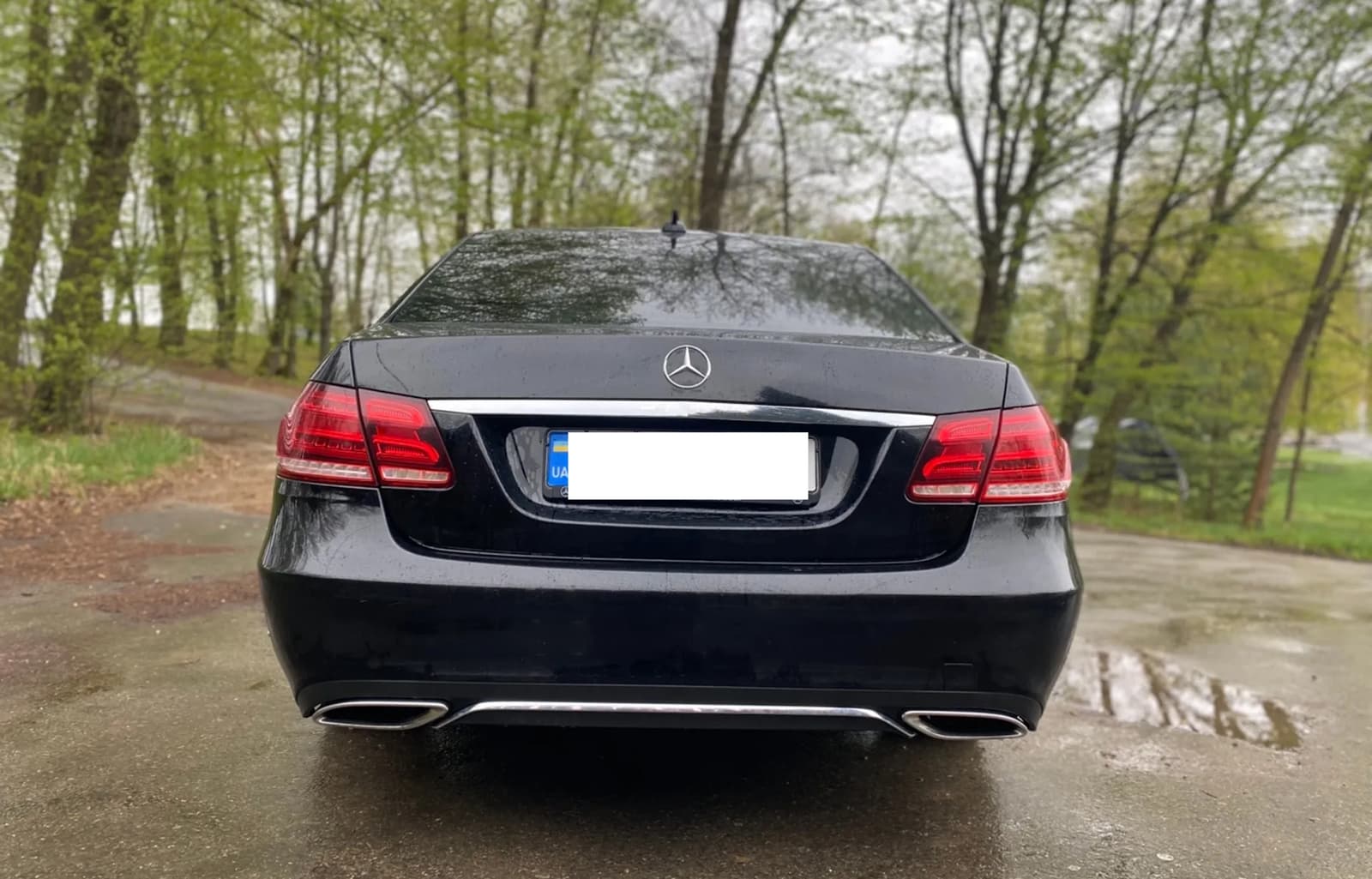 Дифузор (заднього бампера) AMG Style (Classic бампер) на Mercedes-Benz E-Class W212 2013-2016 року 4