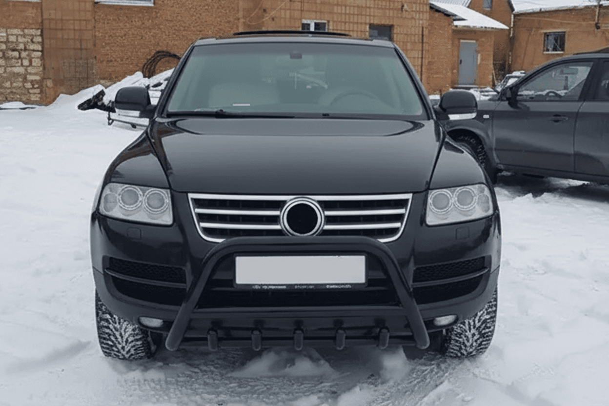 Кенгурятник WT003 Black Special (нерж)