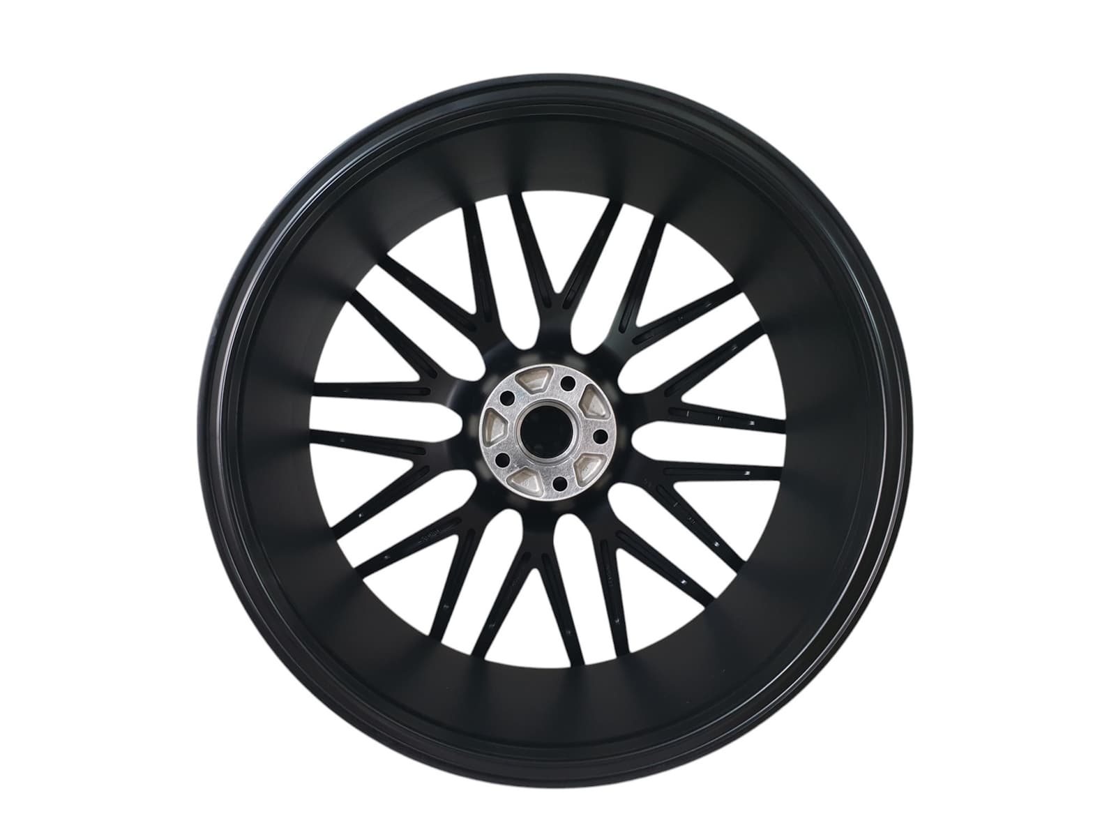 R22 Satin Black + Chrome (різноширокі) Диски на Mercedes-Benz GL-Class X164 2006-2009 року 3