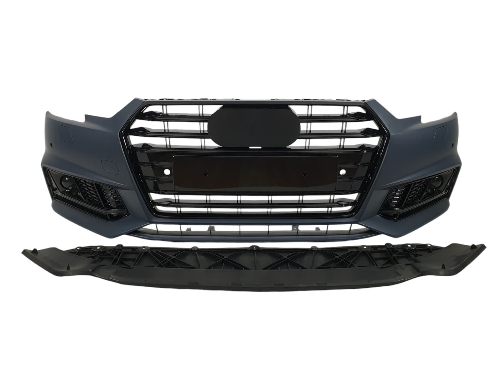 Передній бампер (стиль S4) під дистронік на Audi A4 B9 2015-2019 року