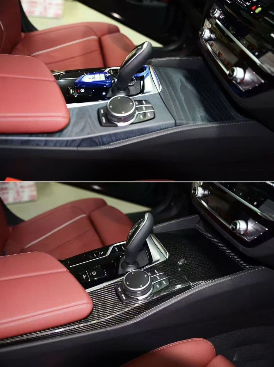 Комплект карбонових вставок в салон