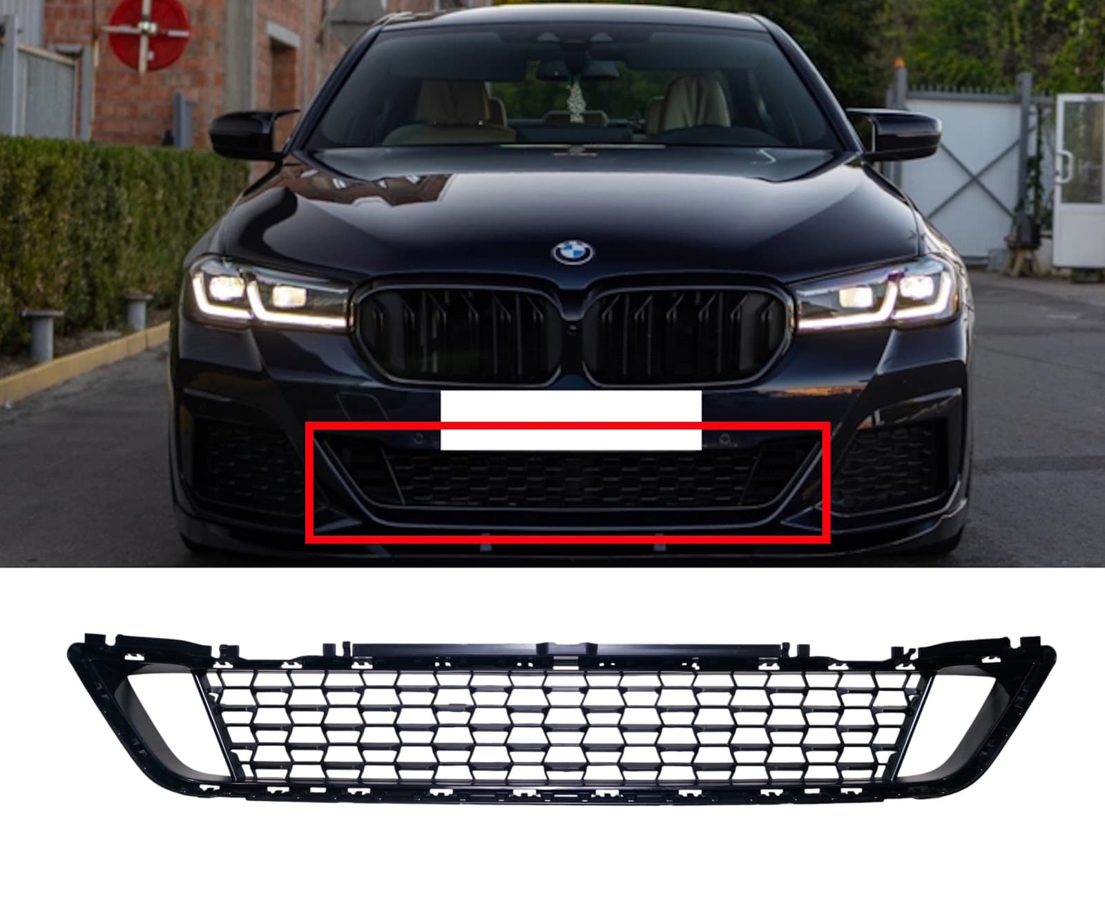 Решітки в бампер (M-Paket) на BMW 5 Series G30 / G31 2020-2023 року