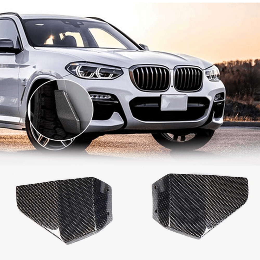 Накладки на передній бампер Flap (для оригінального M-Sport 2018-2021, Карбон)