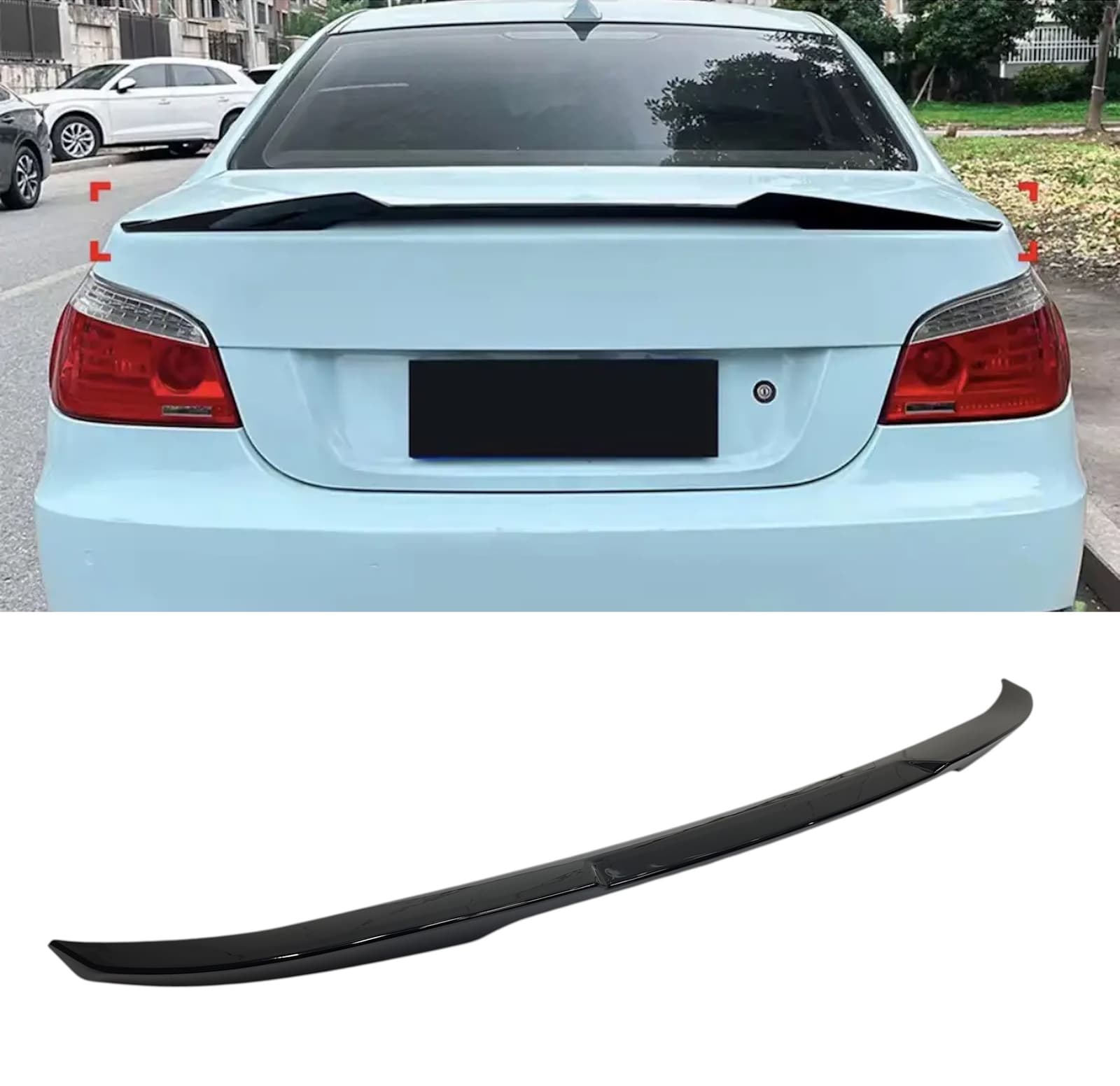 Спойлер Чорний глянець (M4) на BMW 5 Series E60 / E61 2003-2010 року