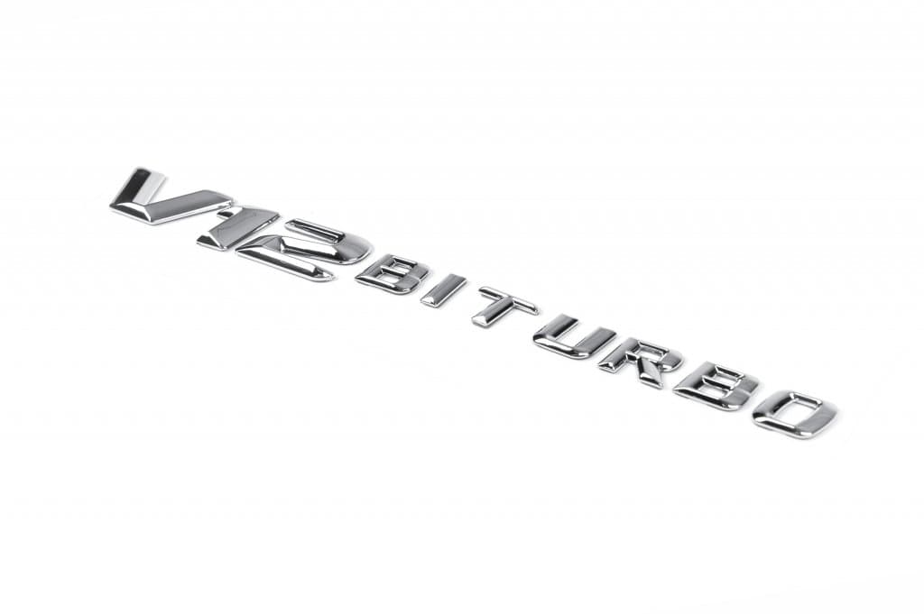 Напис V12 Biturbo (хром)